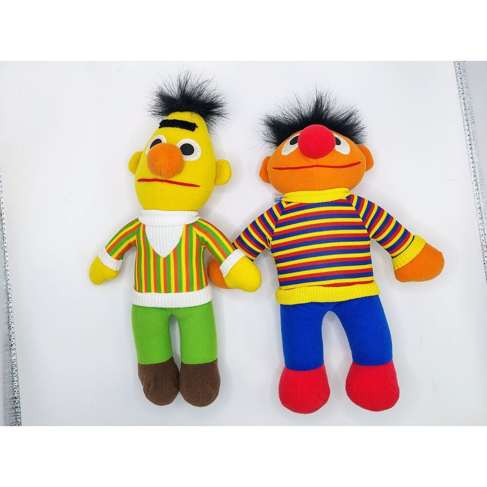 Bert and Ernie Plush Doll  Sesame Street Playskool Flawed Read